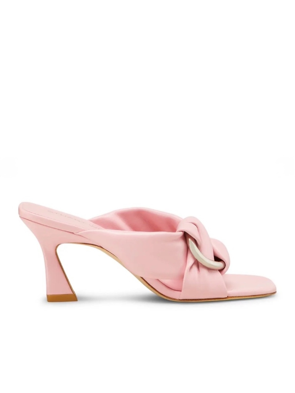 New Stuart Weitzman Cece Slide Sandal Pink Leather Sz 8.5